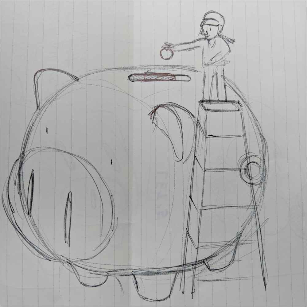 Initial sketch of illustration Initial sketch of illustration