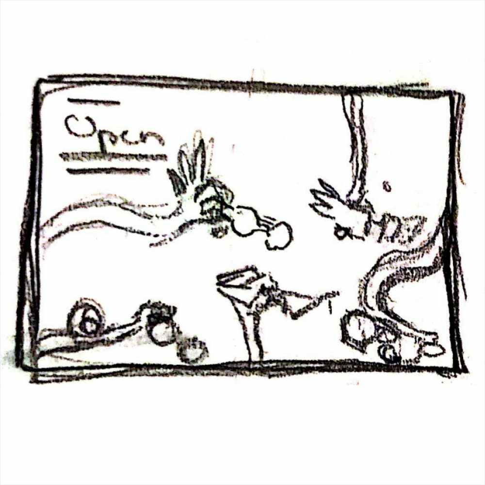 Initial sketch of letter “O” solution Initial sketch of letter “O” solution