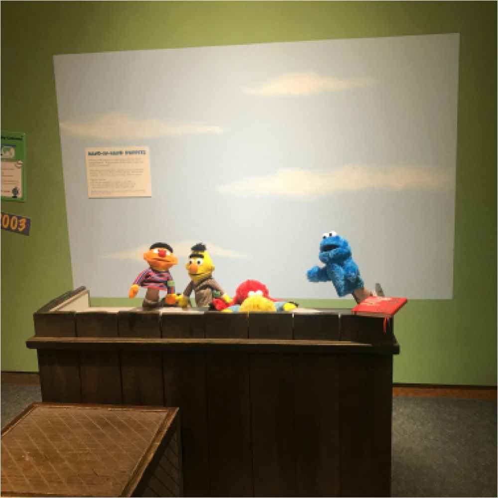 Playing with puppets at the Strong Museum of Play