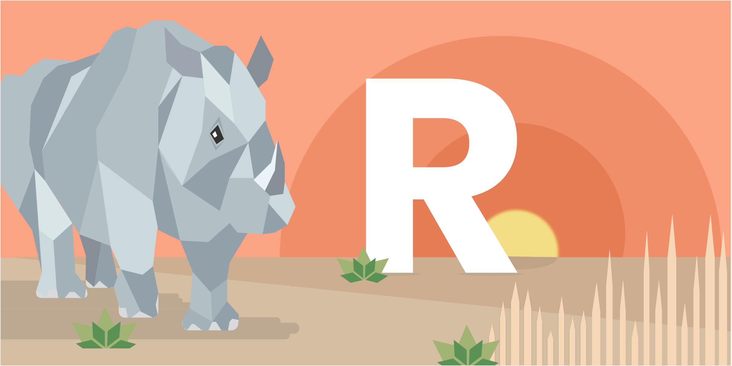 Spread of rhino in a desert environment Spread of rhino in a desert environment