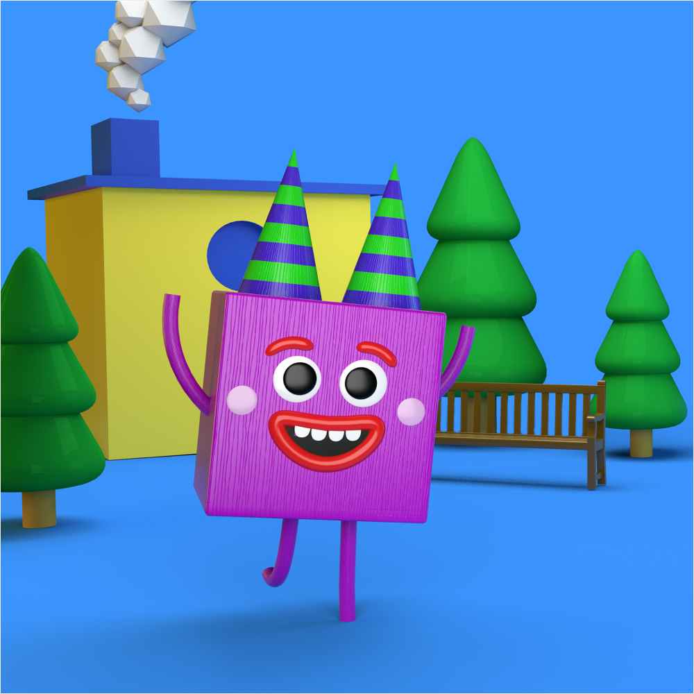 3D modeled monster in front of a house 3D modeled monster in front of a house