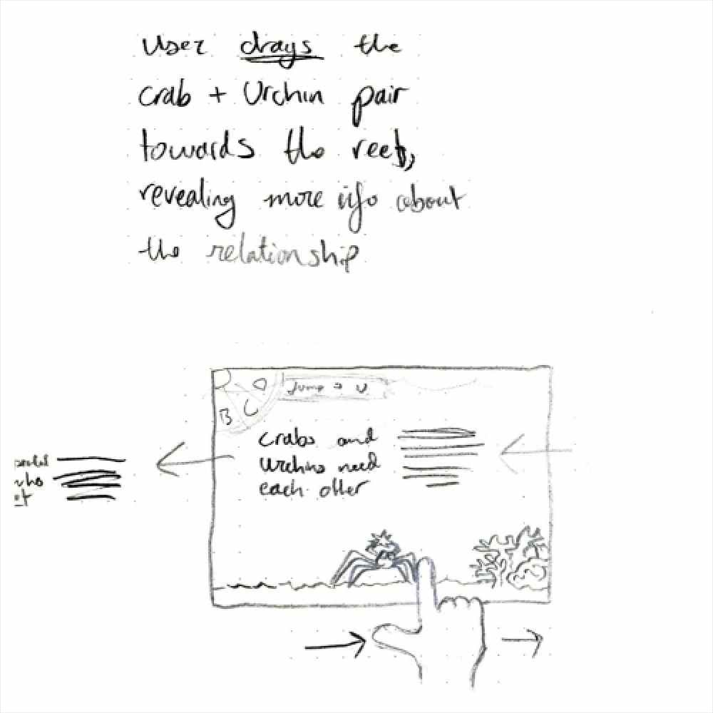 Sketch of crab digital interaction Sketch of crab digital interaction