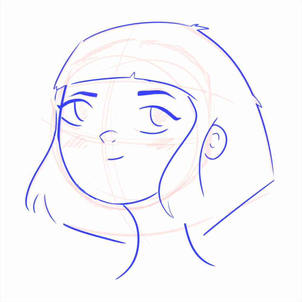 Early sketch of C is for Conversation concept girl Early sketch of C is for Conversation concept girl