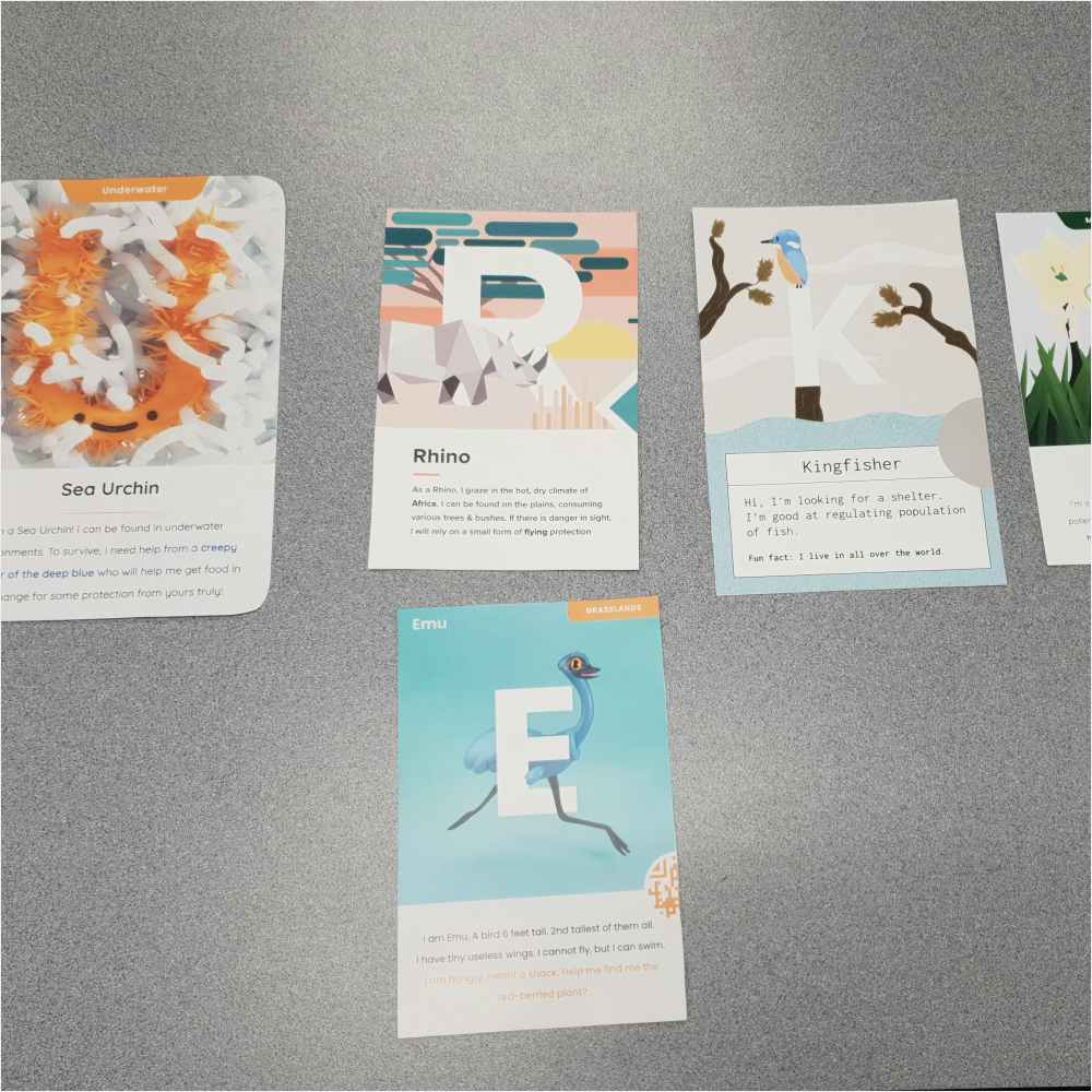 Cards with letter - U, R , K, and E.