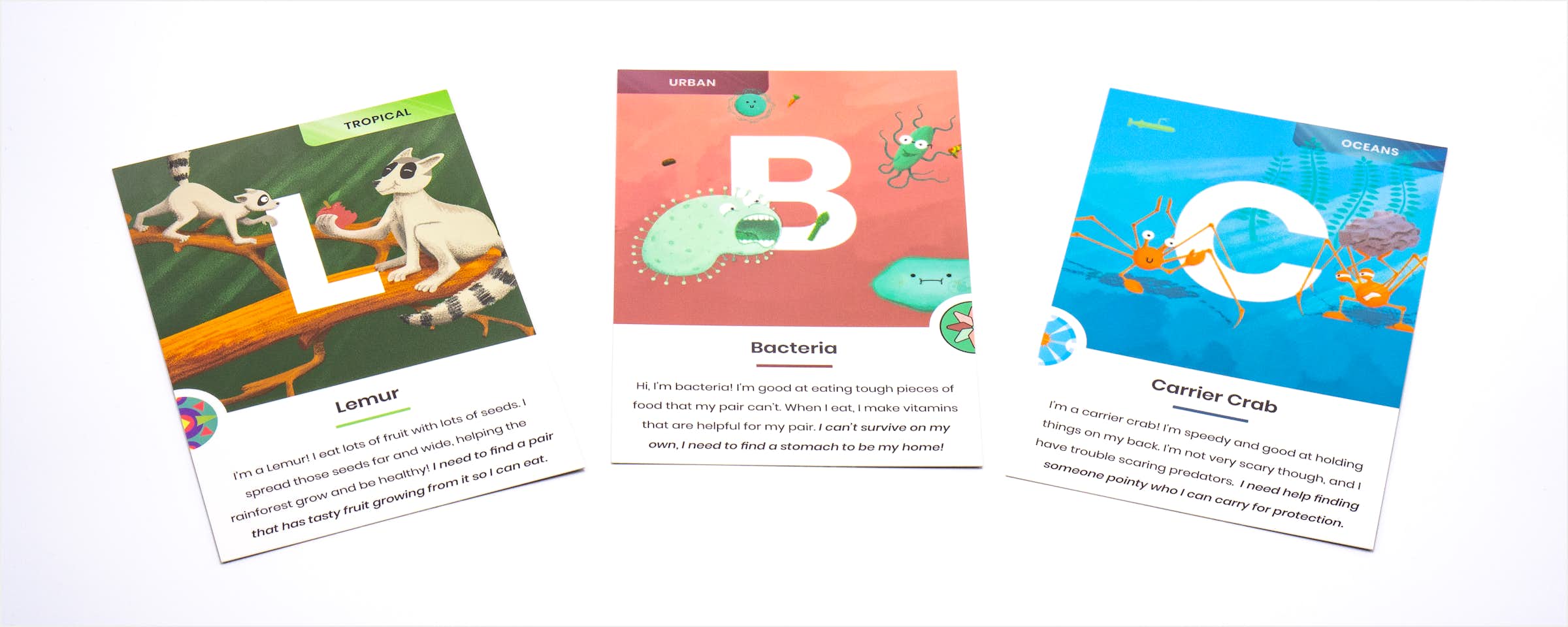 Photo of Cards L, B, C Photo of Cards L, B, C