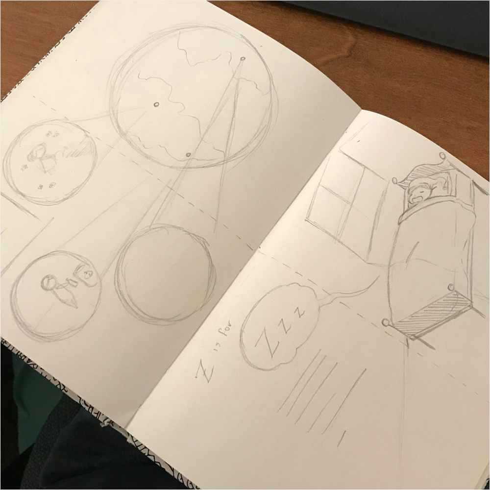 Sketches of the P and Z pages Sketches of the P and Z pages