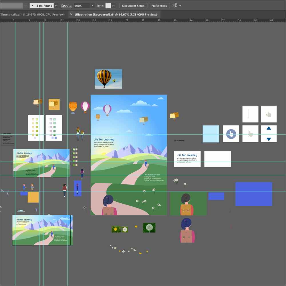 Illustrator vector work on J Illustrator vector work on J
