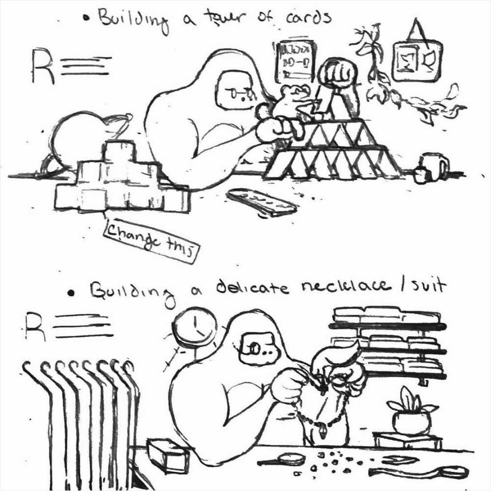 Rough draft of animal packs travelling across an environment Rough draft of animal packs travelling across an environment