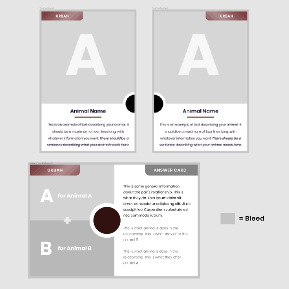 Defining how the cards will look to keep consistency between their layouts